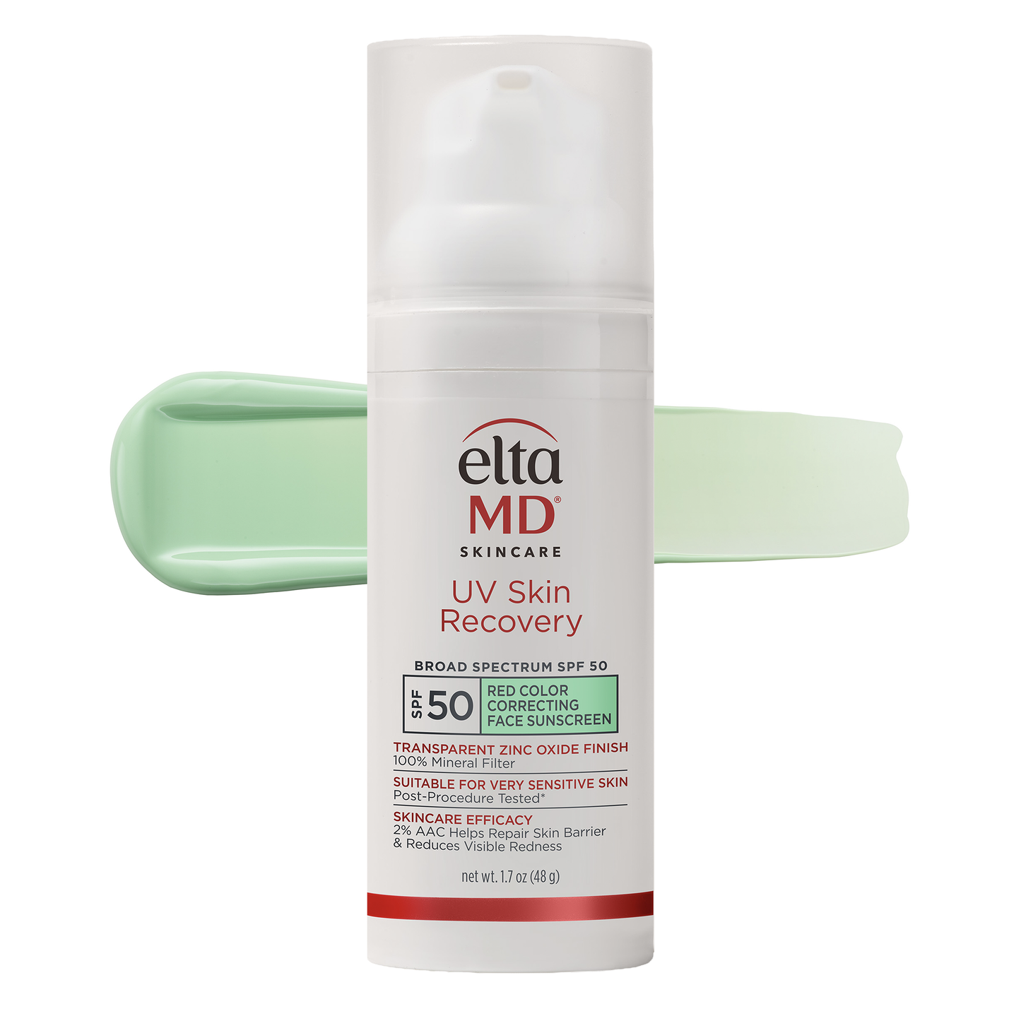 UV Skin Recovery Red Color Correcting Green Tint Broad Spectrum SPF 50